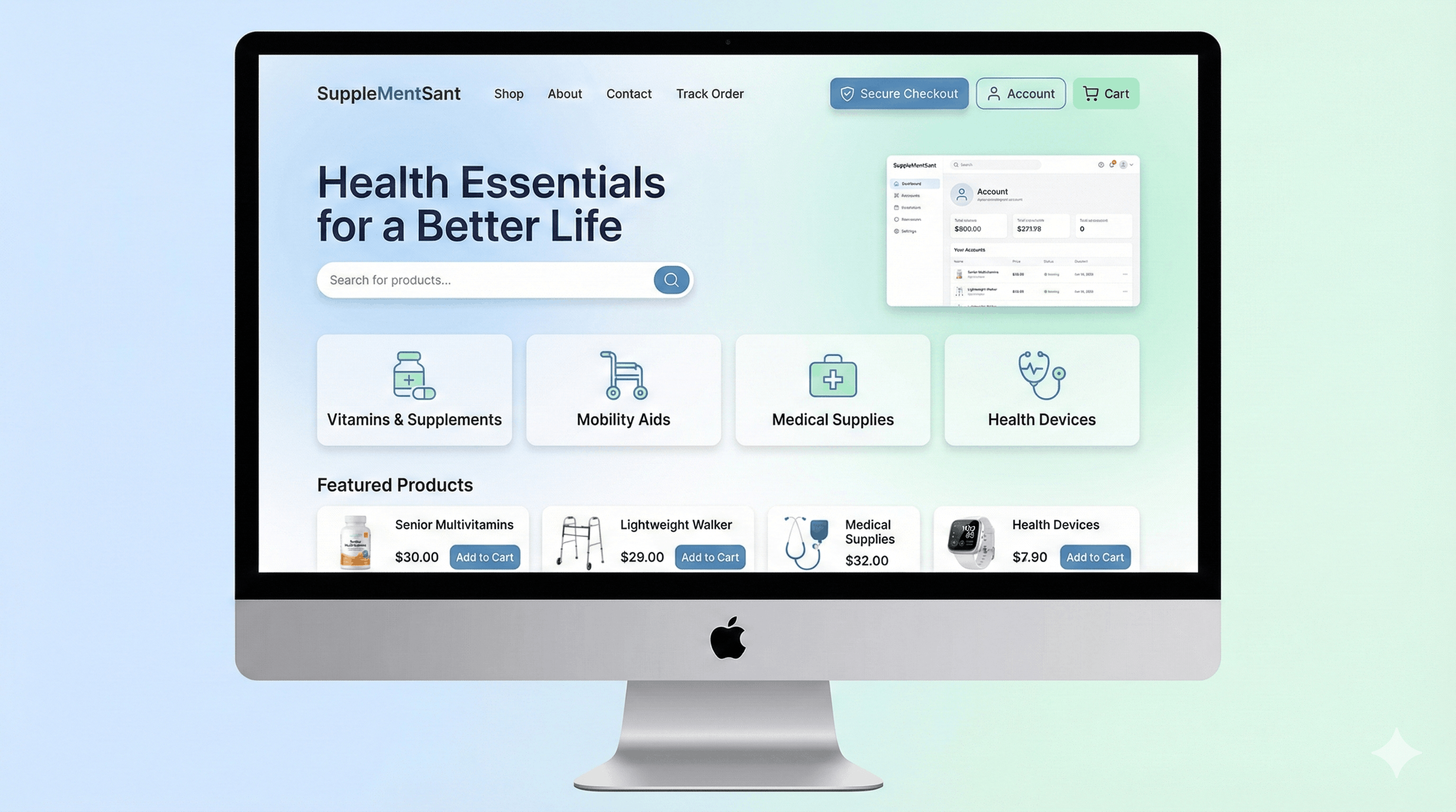 SuppleMentSant — Medical & Wellness E-Commerce Platform