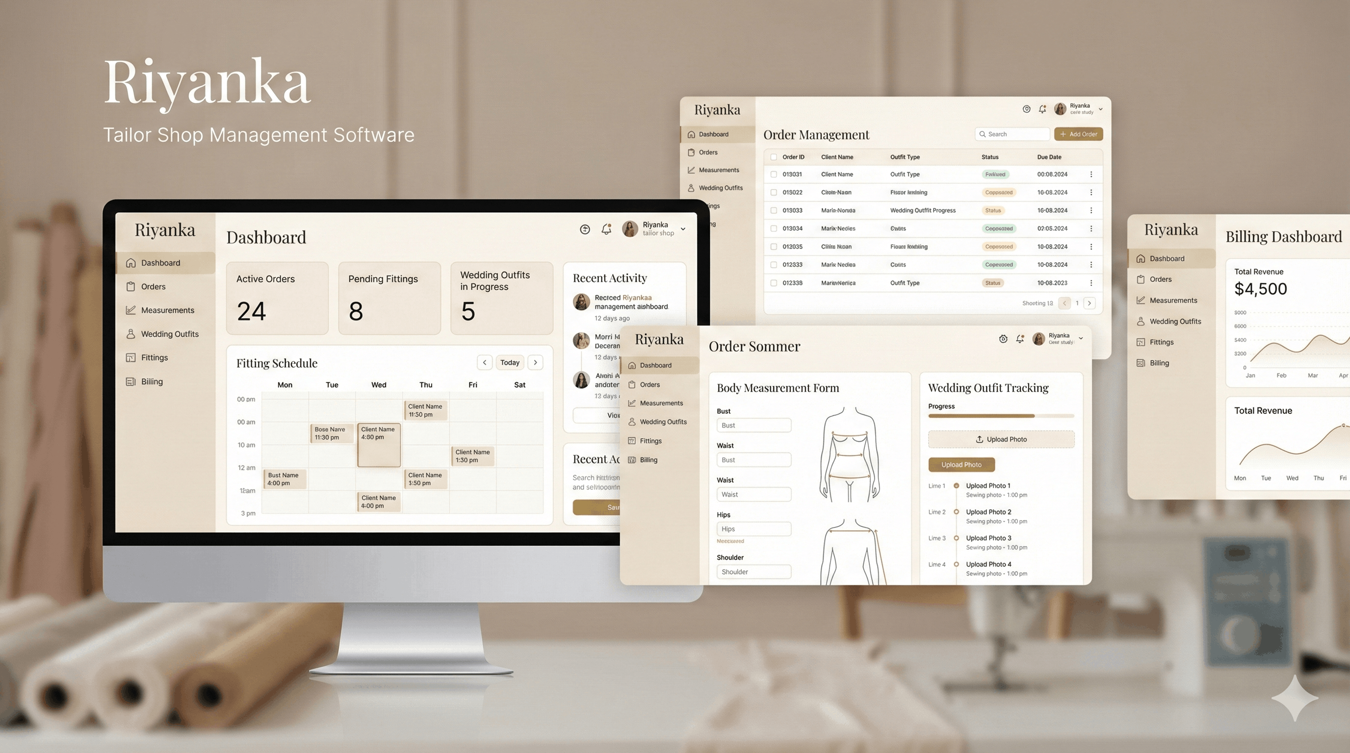 Riyanka — Custom Tailor & Order Management Software