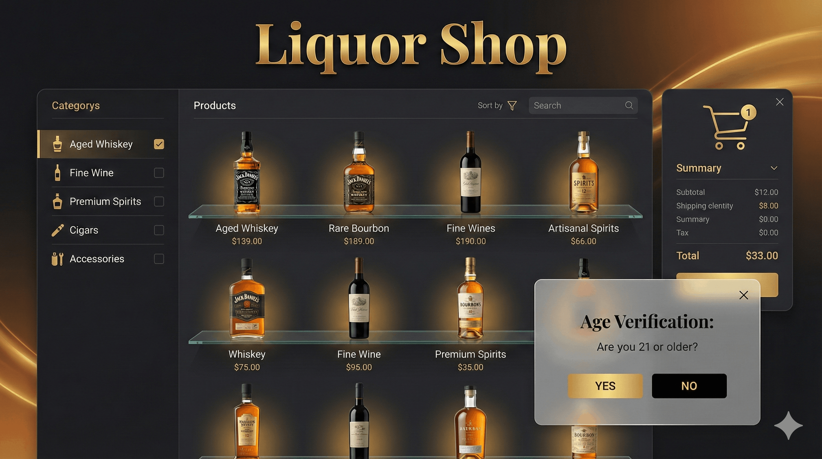 LiquorShop — Multi-Store E-Commerce Platform